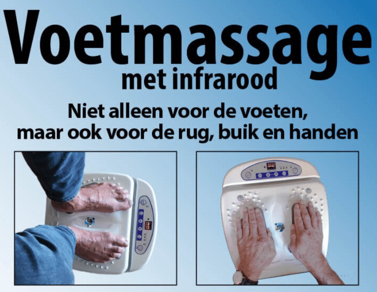 afbeelding van het blije voeten voetmassage apparaat