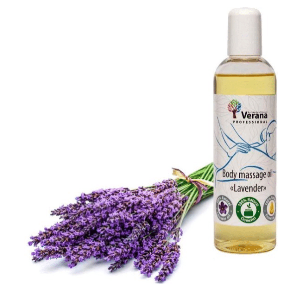 afbeelding van de lavendel massage olie verana